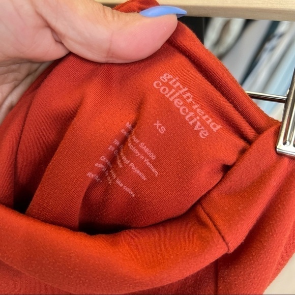 Girlfriend Collective High Rise Burnt Orange Tights - Picture 5 of 5